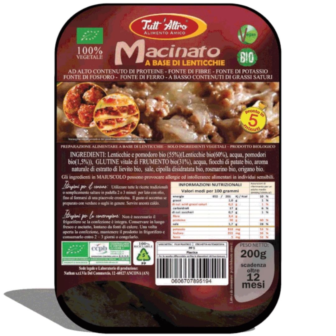 MACINATO A BASE DI LENTICCHIE 200gr